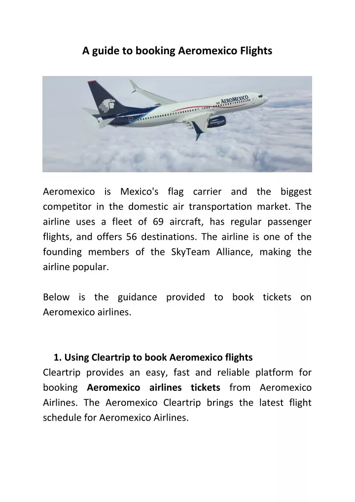 a guide to booking aeromexico flights