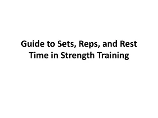 guide to sets reps and rest time in strength training