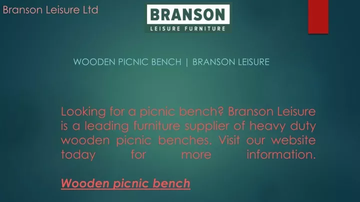 wooden picnic bench branson leisure