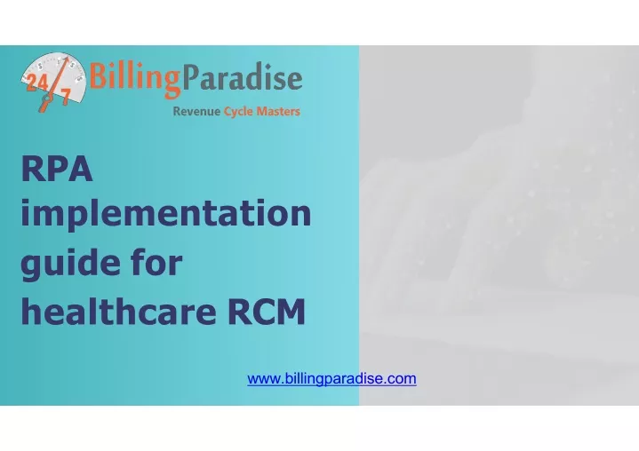 rpa implementation guide for healthcare rcm