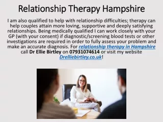 Relationship Therapy Hampshire