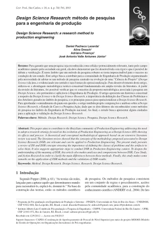 1 - LACERDA Design Science Research - Método de pesquisa