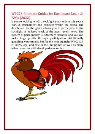 WPC16 Ultimate Guides for Dashboard Login & FAQs (2022)