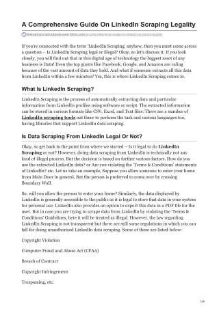 a comprehensive guide on linkedin scraping