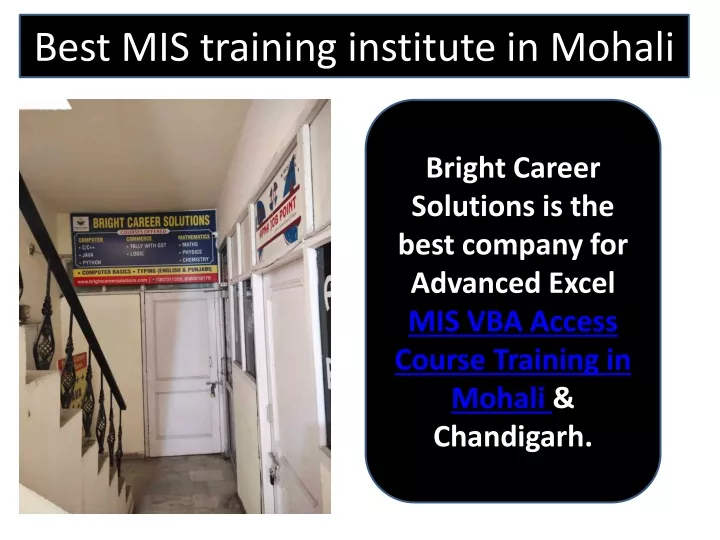 best mis training institute in mohali