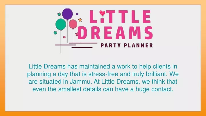 little dreams has maintained a work to help