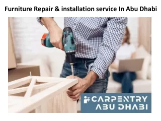 Furniture Repair & installation service In Abu Dhabi