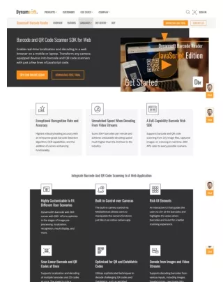 Barcode and QR Code Scanner SDK for Web