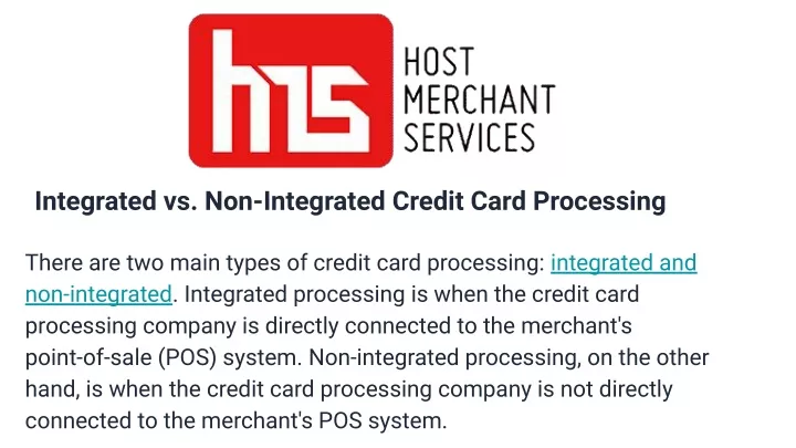 integrated vs non integrated credit card