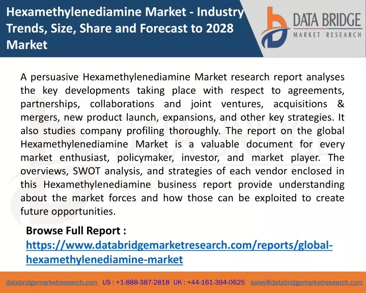 hexamethylenediamine market industry trends size