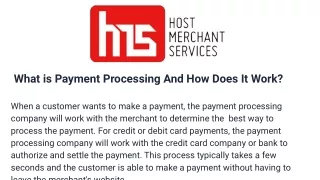 what is payment processing and how does it work