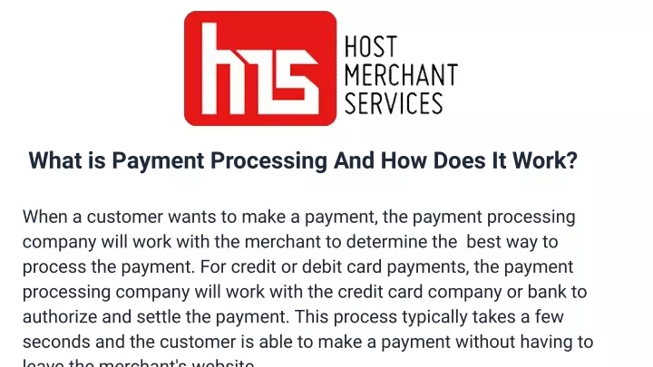 what is payment processing and how does it work