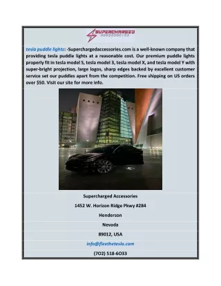 tesla puddle lights superchargedaccessories