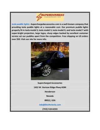 tesla puddle lights superchargedaccessories