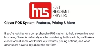 clover pos system features pricing more