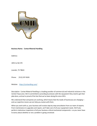 Centex Material Handling