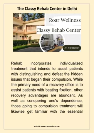 The Classy Rehab Center in Delhi