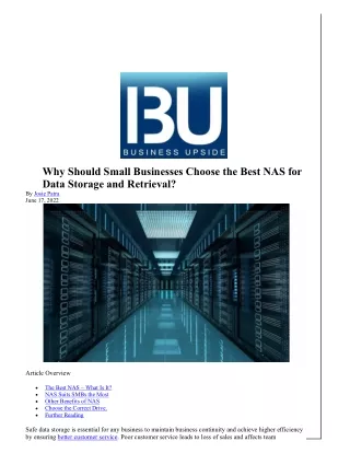why should small businesses choose the best