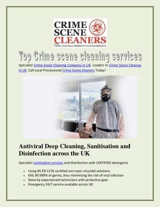 Top Crime scene cleaning services