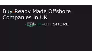 Buy Ready Made Offshore Companies in UK - It Offshore