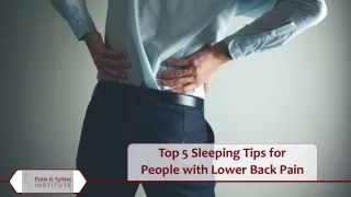 Tips for Sleeping Comfortably When You Have Lower Back Pain