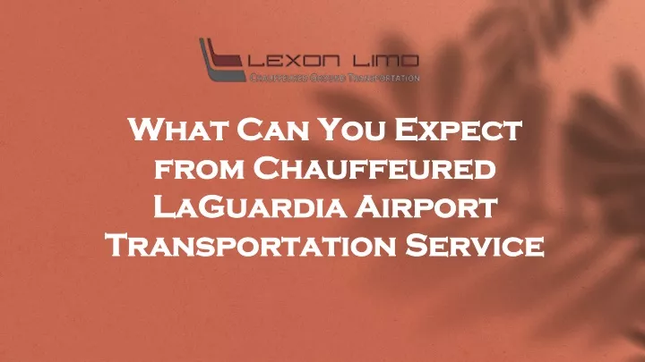 what can you expect from chauffeured laguardia