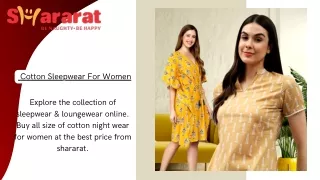 Buy Sleepwear & Loungewear online– Shararat.in