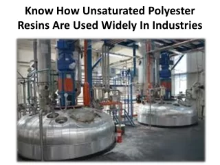 Application, properties, and characteristics of the Polyesters