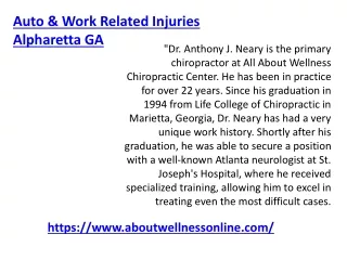 auto work related injuries alpharetta ga