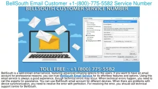 bellsouth email customer 1 800 775 5582 service number