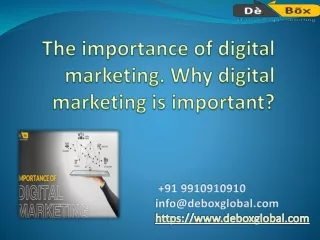 The importance of digital marketing. Why digital marketing is important?