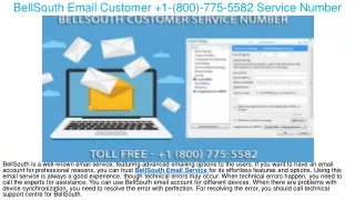 bellsouth email customer 1 800 775 5582 service