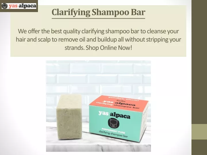 clarifying shampoo bar we offer the best quality