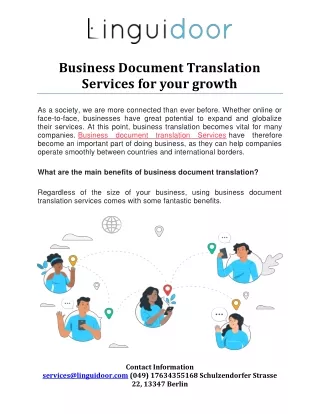 Business Document Translation Services for your growth