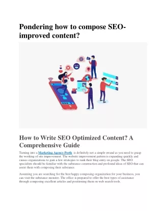 pondering how to compose seo improved content