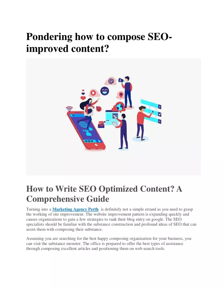 pondering how to compose seo improved content