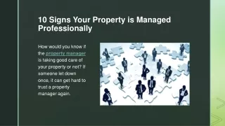 10 Signs Your Property is Managed Professionally