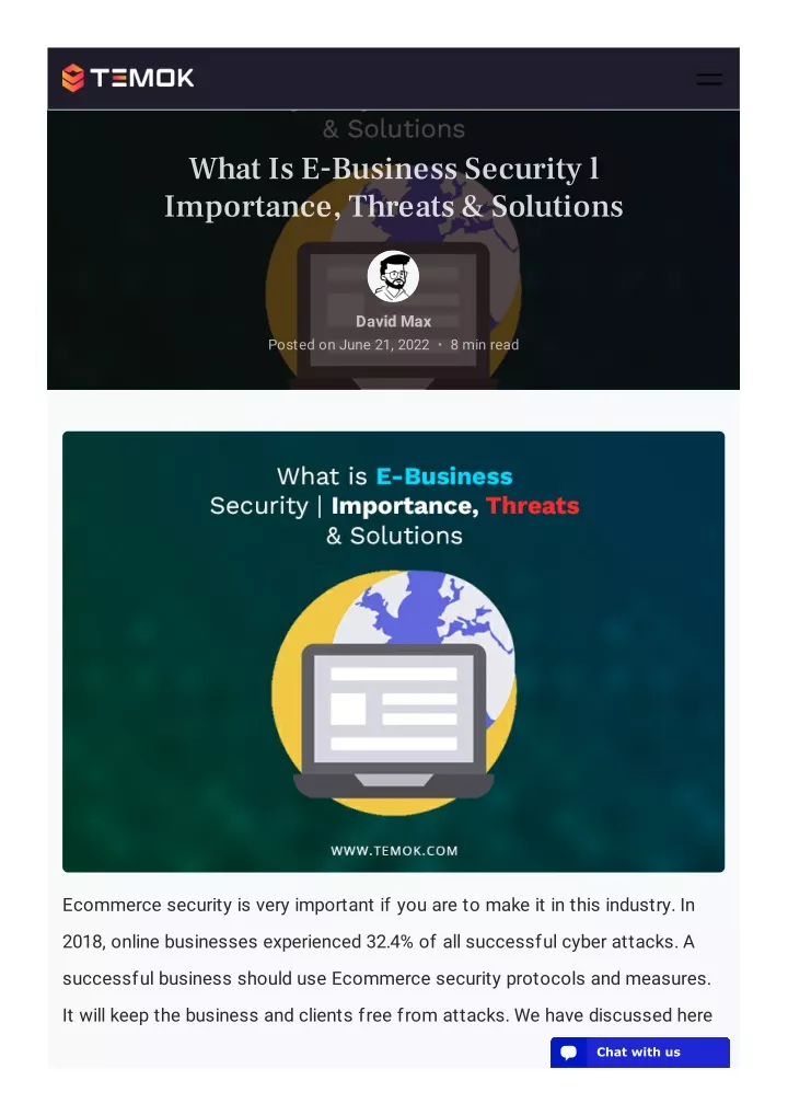 what is e business security l importance threats