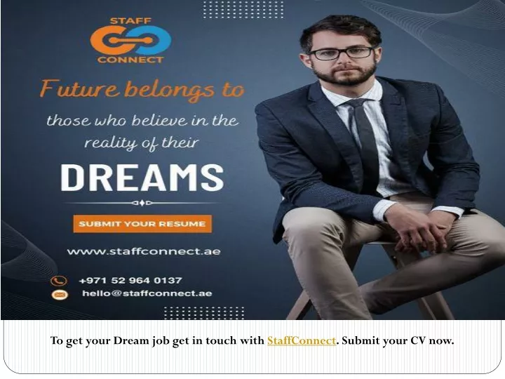 to get your dream job get in touch with
