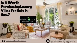 Luxury Villas For Sale in Goa