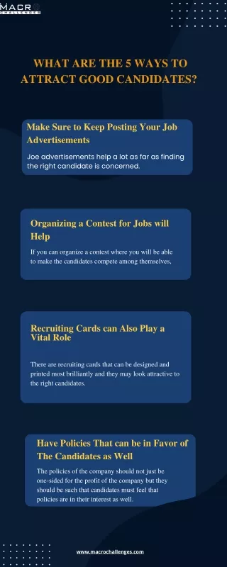 what are the 5 ways to attract good candidates