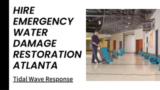 Hire Emergency Water Damage Restoration Atlanta