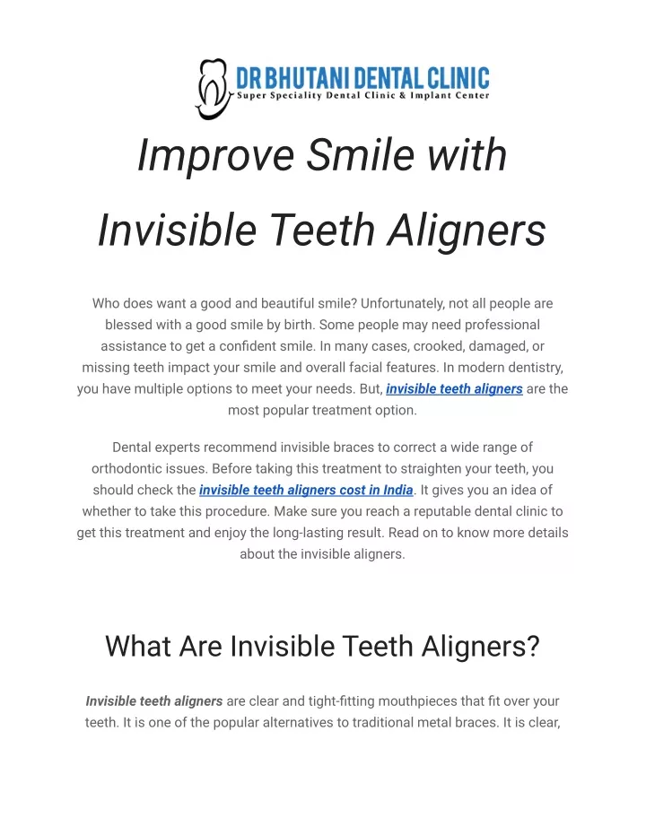 improve smile with