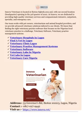 Veterinary Labs In Nigeria
