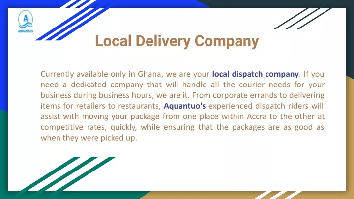 local delivery company