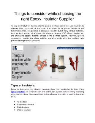 things to consider while choosing the right epoxy