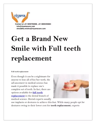 Full teeth repacement
