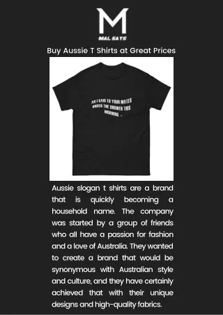 Buy Aussie T Shirts at Great Prices