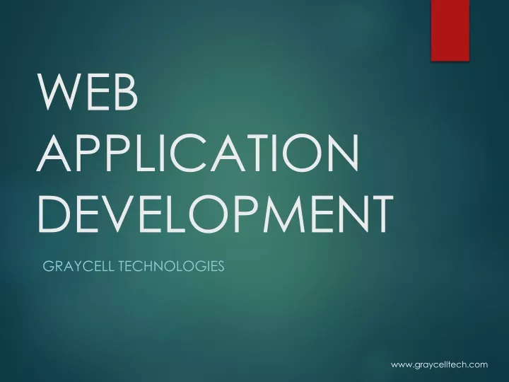 web application development