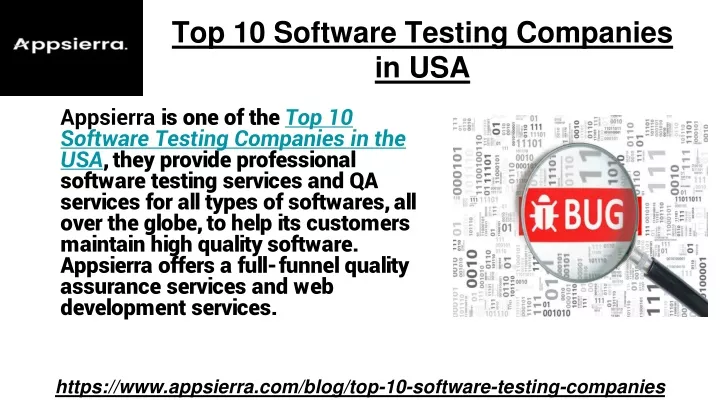 top 10 software testing companies in usa